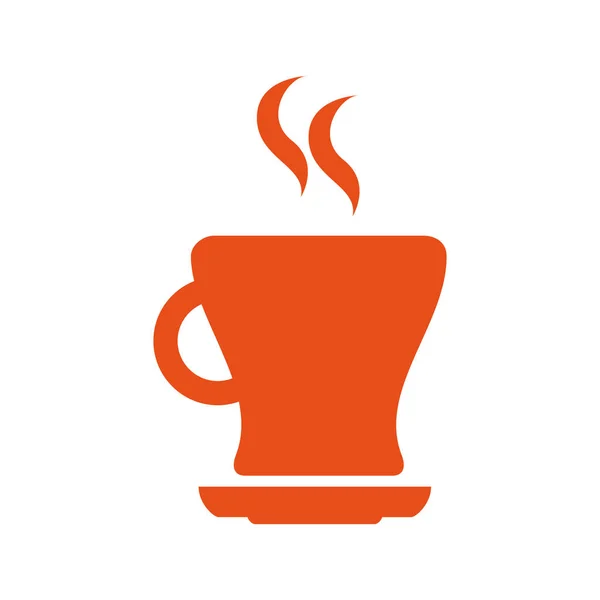 Delicioso taza de café icono plano — Vector de stock