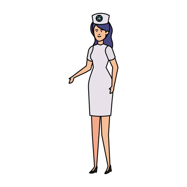 Kvinnelig yrkessykepleier-karakter – stockvektor