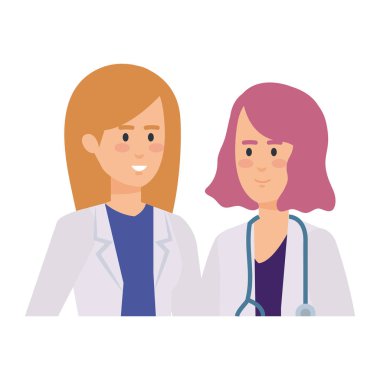 profesyoneller kadın doktorlar karakter