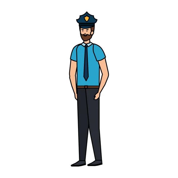 Policier avatar personnage — Image vectorielle