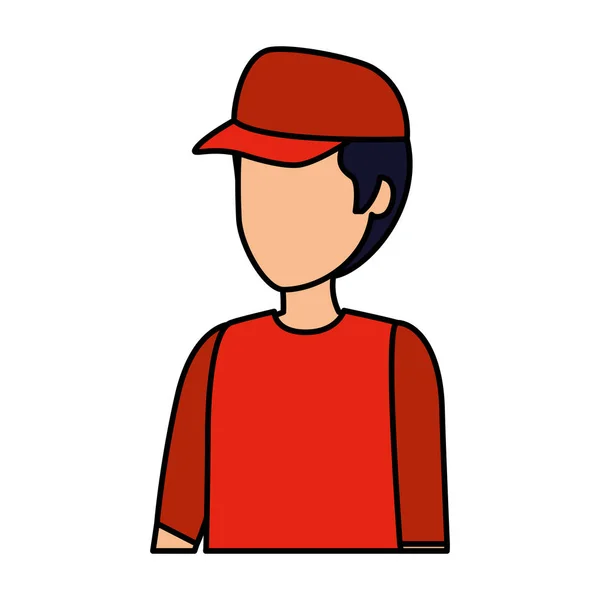 Karakter avatar pekerja pengiriman - Stok Vektor