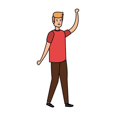 genç adam karakter kutluyor