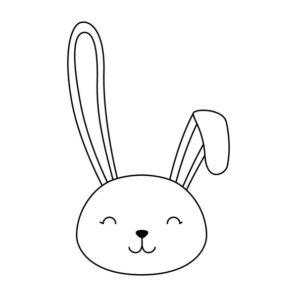 Sevimli tavşan kafa Paskalya kutlama — Stok Vektör