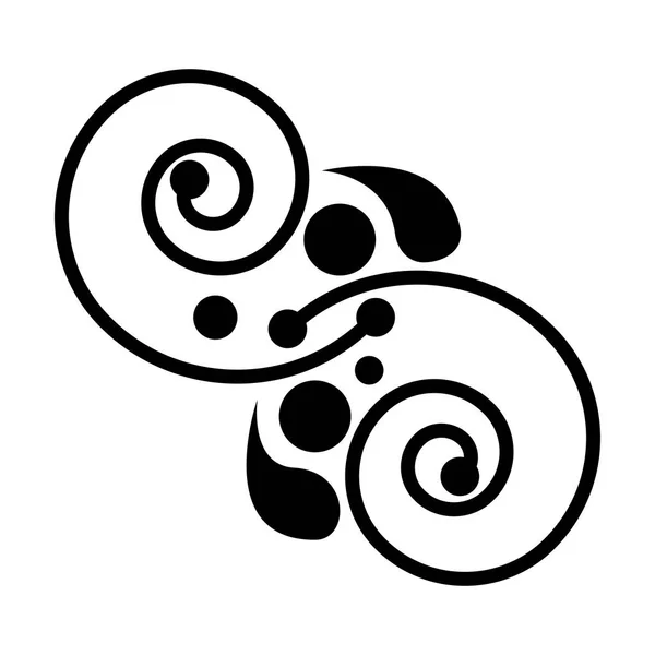 Spiral hatları etnik dekorasyon — Stok Vektör