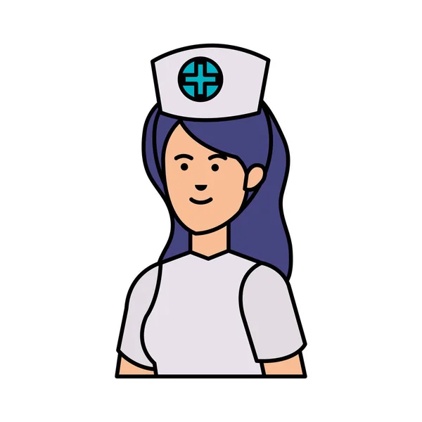 Professional female nurse character — Stock Vector