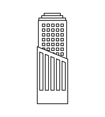 bina inşaat izole simgesi