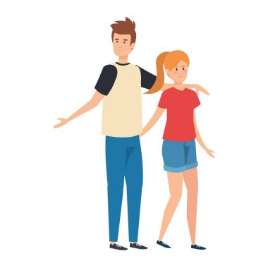 Genç çift avatarlar karakter