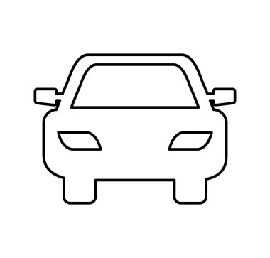 Araba otomatik araç izole simgesi