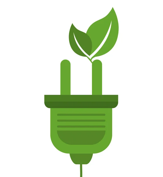 Зеленый экологический плакат — стоковый вектор