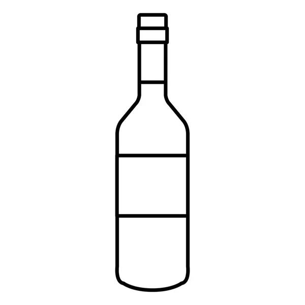 ワインボトルドリンクアイコン — ストックベクタ
