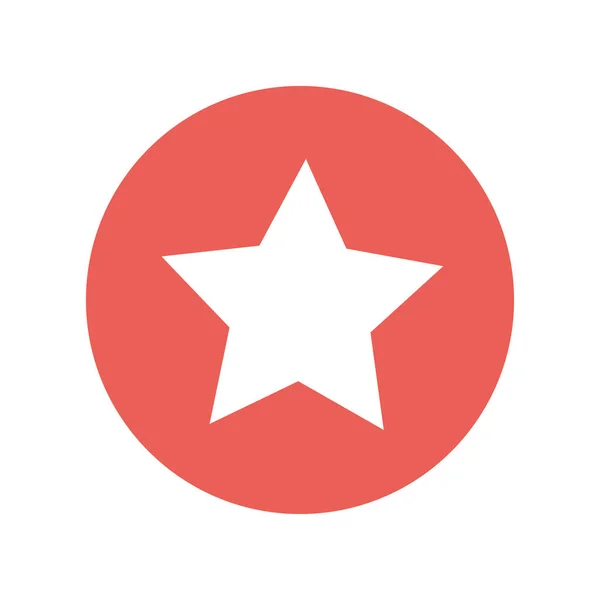 Silueta estrella icono aislado — Vector de stock