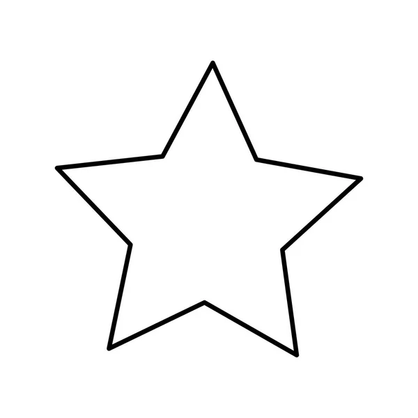 Silhouette étoile icône isolée — Image vectorielle