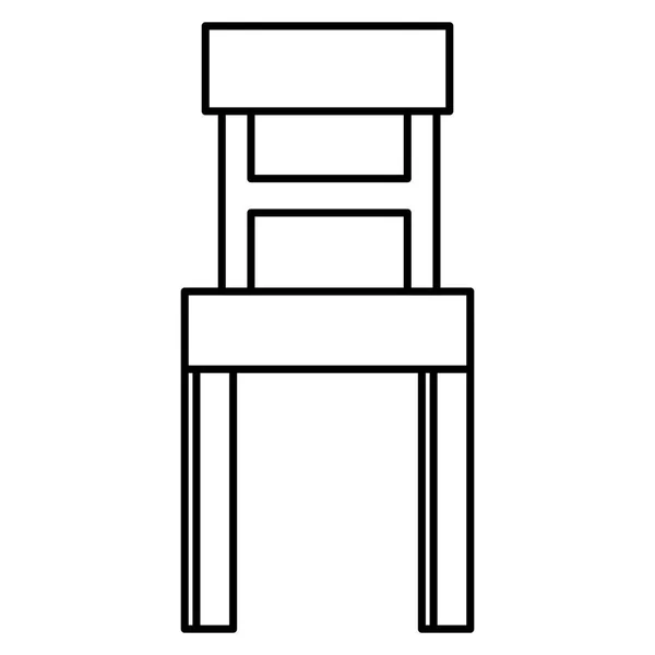 Cadeira de madeira ícone isolado —  Vetores de Stock
