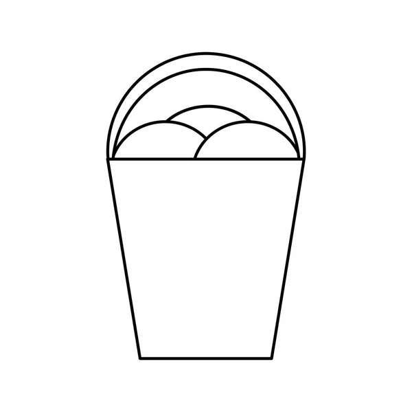 Brinquedo balde de areia ícone plana — Vetor de Stock