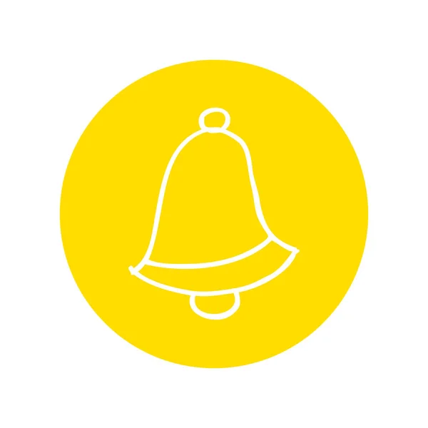 Zvonek, izolovaný ikona — Stockový vektor