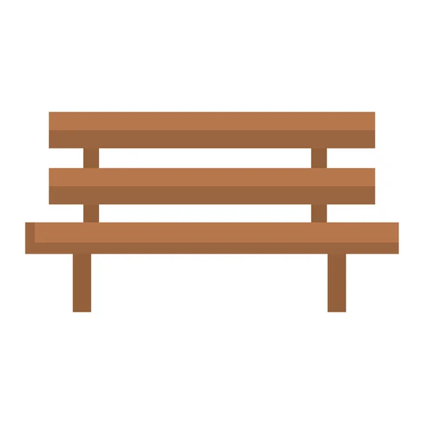 Park krzesło drewniane ikony — Wektor stockowy
