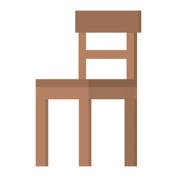 Ikona na białym tle drewniane krzesło — Wektor stockowy