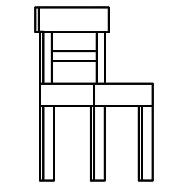 Holzstuhl isolierte Ikone — Stockvektor