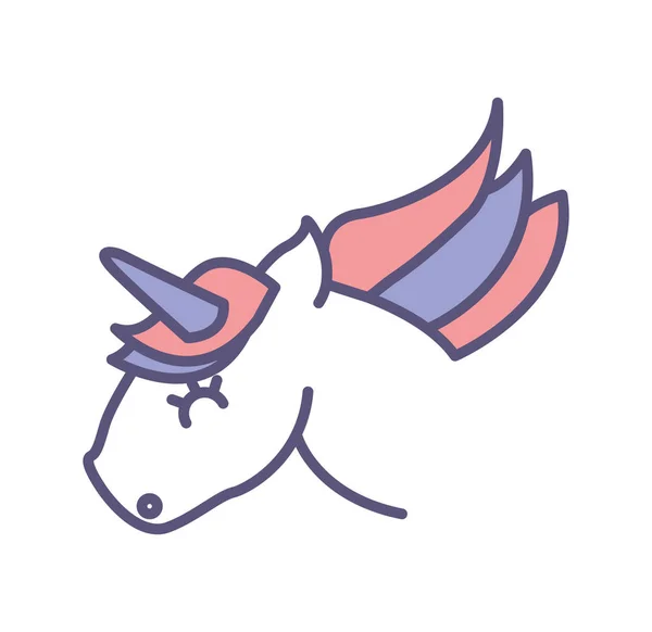 Sevimli fantezi Unicorn simgesi — Stok Vektör