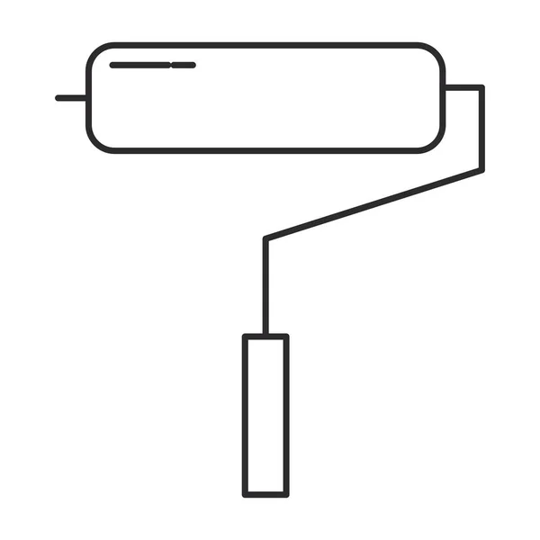 Icône d'outil de peinture à rouleau — Image vectorielle