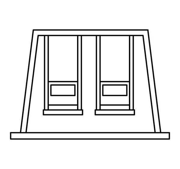 Spielplatz Spiele isolierte Ikone — Stockvektor