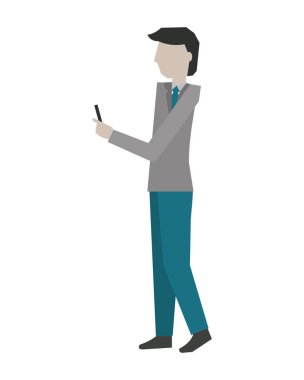 akıllı telefon Gadget teknolojisini kullanan işadamı