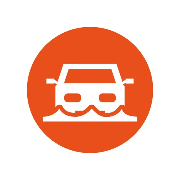 Car insurance service isolated icon — Stock Vector