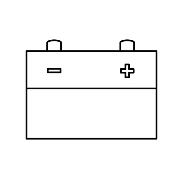 Voiture batterie icône isolée — Image vectorielle