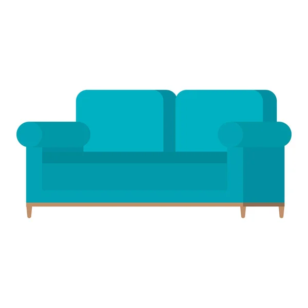 Bequemes Sofa isolierte Ikone — Stockvektor