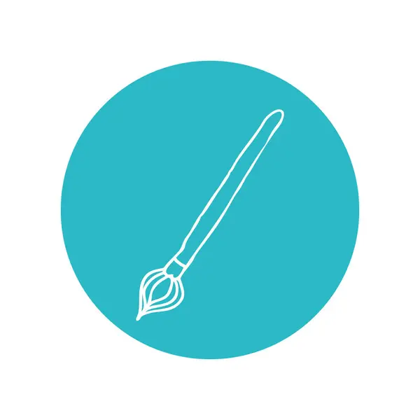 Paint brush isolated icon — Stock Vector