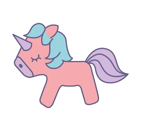 Schattige Fantasy Unicorn icoon — Stockvector