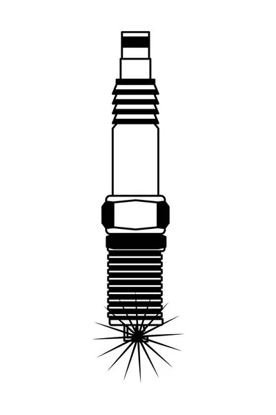 Auto part spark plug motor automobile engine — Stock Vector