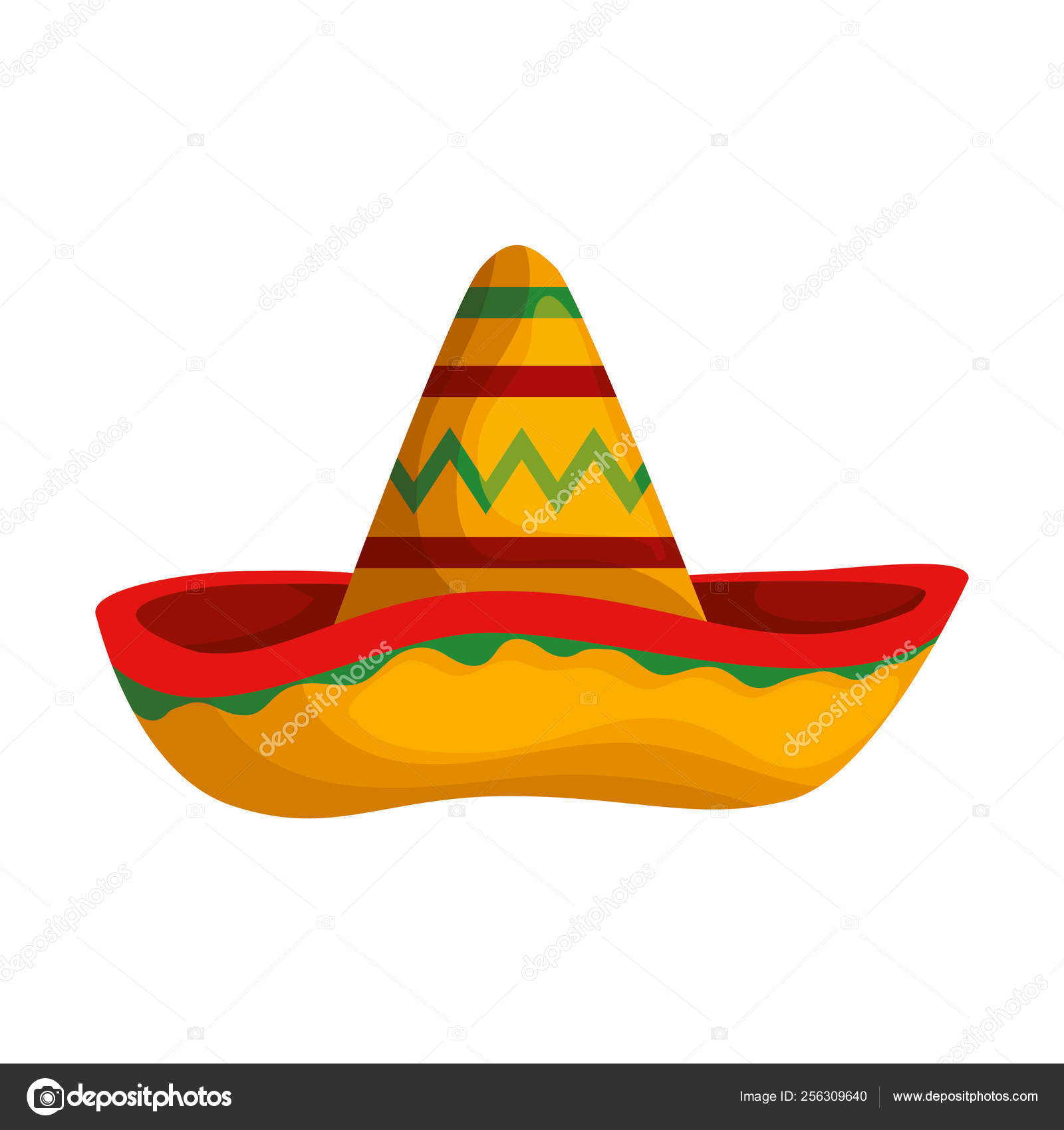 Icono de mariachi sombrero mexicano Vector de stock por ©yupiramos