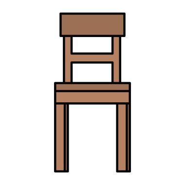 izole ahşap sandalye simge