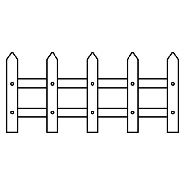 ahşap çit izole simge