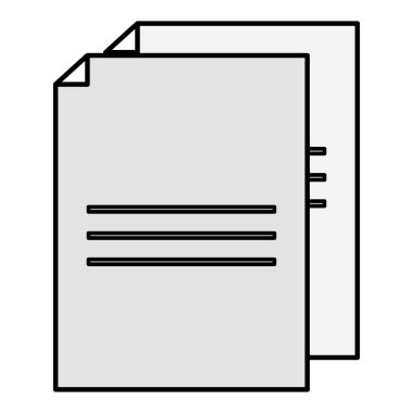 kağıt belge izole simgesi