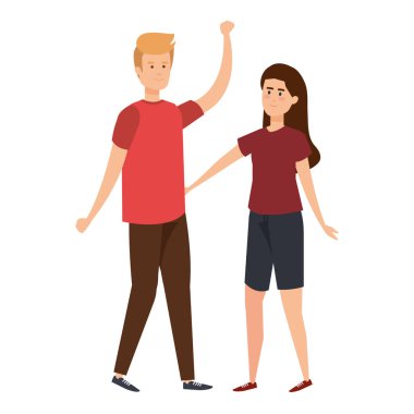 Genç çift avatarlar karakter