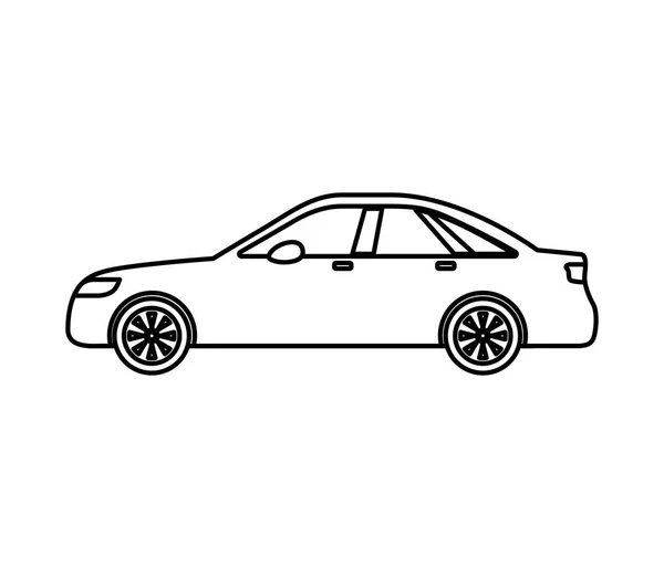 Coche auto vehículo aislado icono — Vector de stock