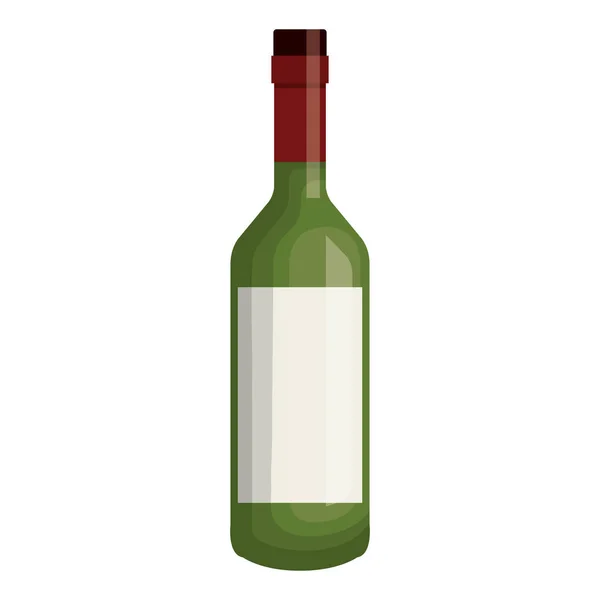 Bouteille de vin icône boisson — Image vectorielle