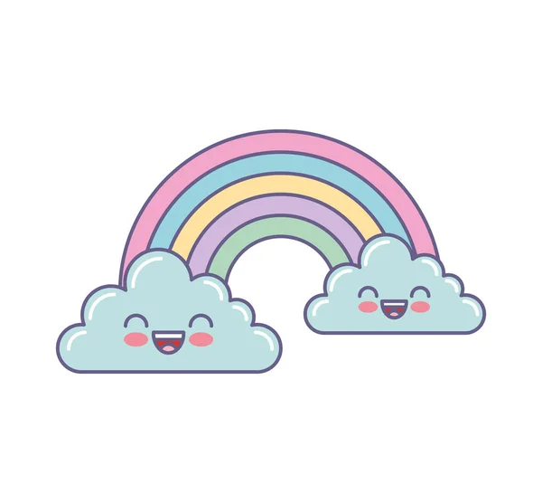 Schattig rainbown fantasie pictogram — Stockvector