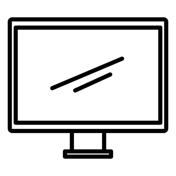 Pantalla del ordenador icono aislado — Vector de stock