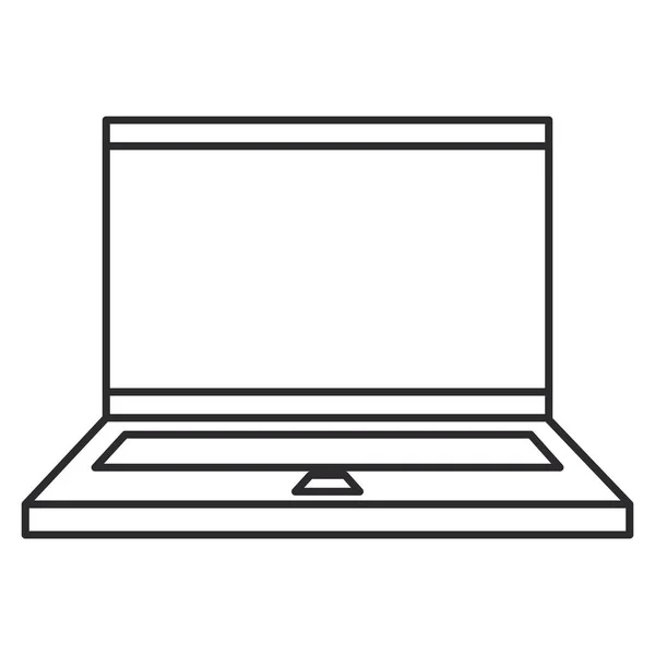 Počítač notebook izolované ikona — Stockový vektor