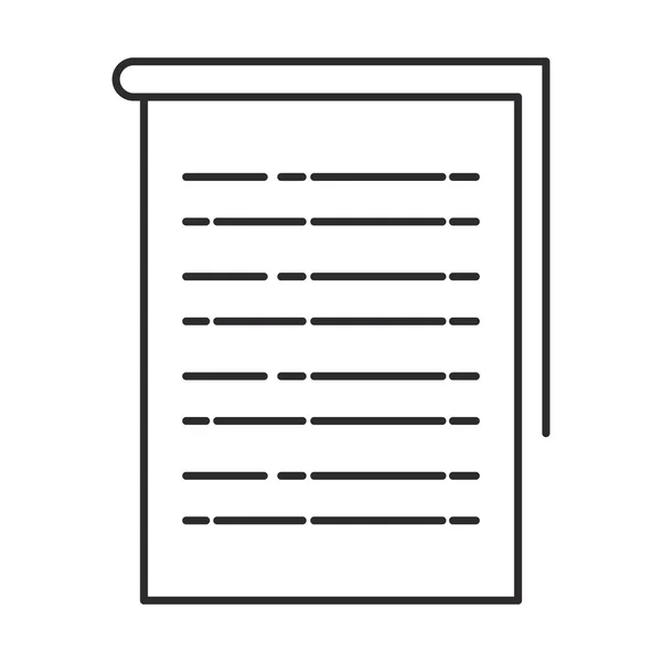 Document papier icône isolée — Image vectorielle