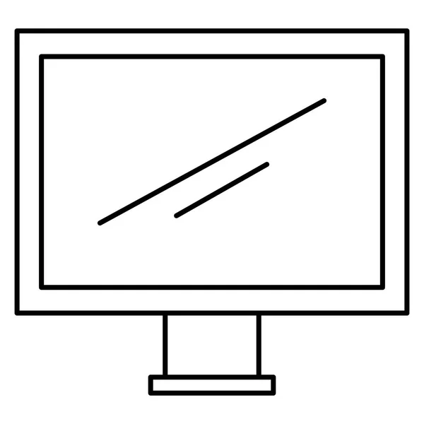 Computeranzeige isoliertes Symbol — Stockvektor