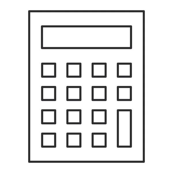 Geïsoleerde calculatorpictogram apparaat — Stockvector