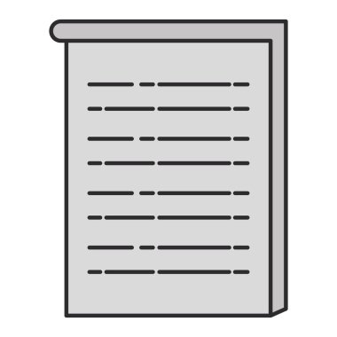 kağıt belge izole simgesi