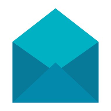 Zarf posta izole simgesi