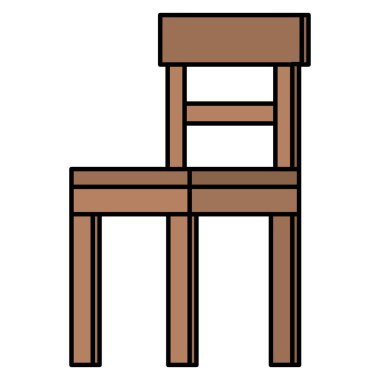 izole ahşap sandalye simge