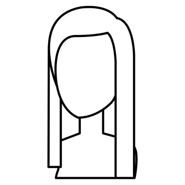 güzel ve genç kadın gömleksiz karakter