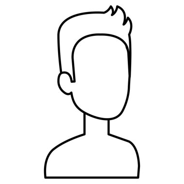 genç adam gömleksiz avatar karakter